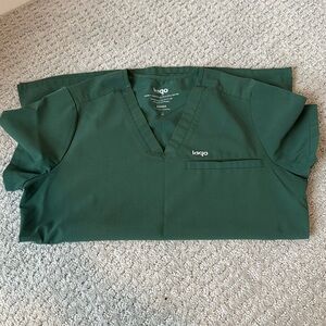 Lago green scrub top